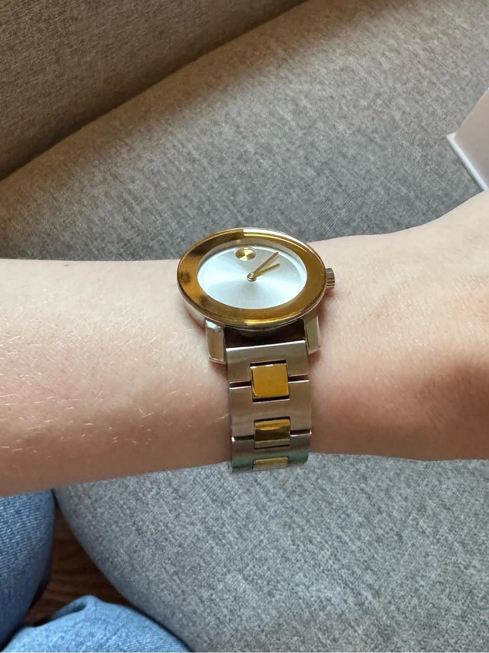 Movado Bold Two Tone Gold Watch